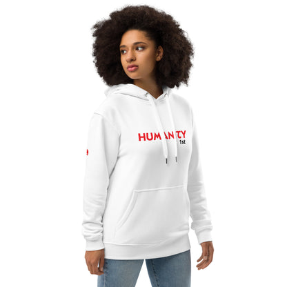 KarthagoFunk Premium eco hoodie (Humanity First) White